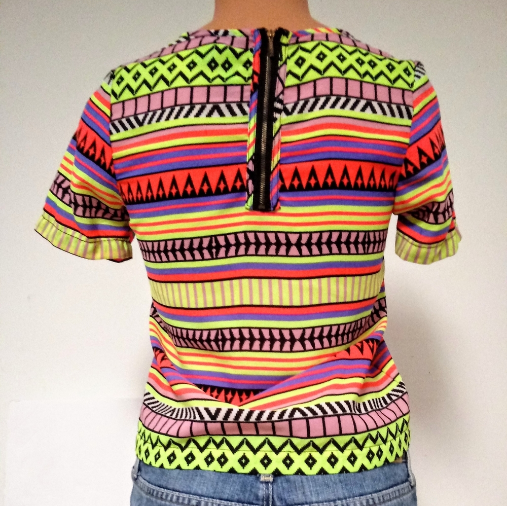 Neon Blouse Top - Picture 2 of 2